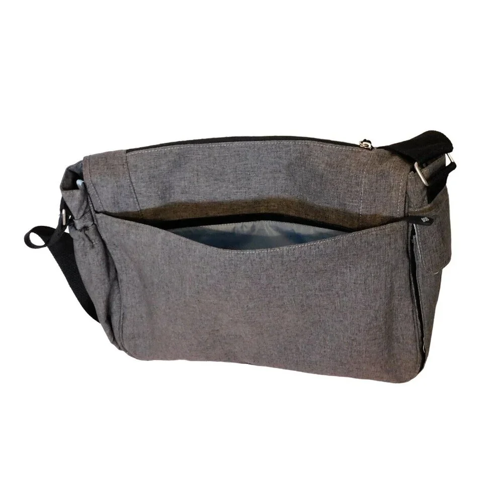 Columbia Departure Point Messenger Traveling Gray Diaper Bag Insulated Crossbody